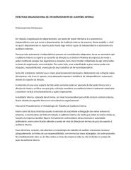 ESTRUTURA ORGANIZACIONAL DE UM DEPARTAMENTO DE AUDITORIA INTERNA.docx
