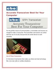 Accurate Transceiver Best for Your Computer.docx