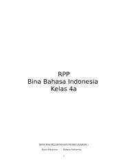RPP Bahasa Indonesia Kelas 4 Semester 1.doc